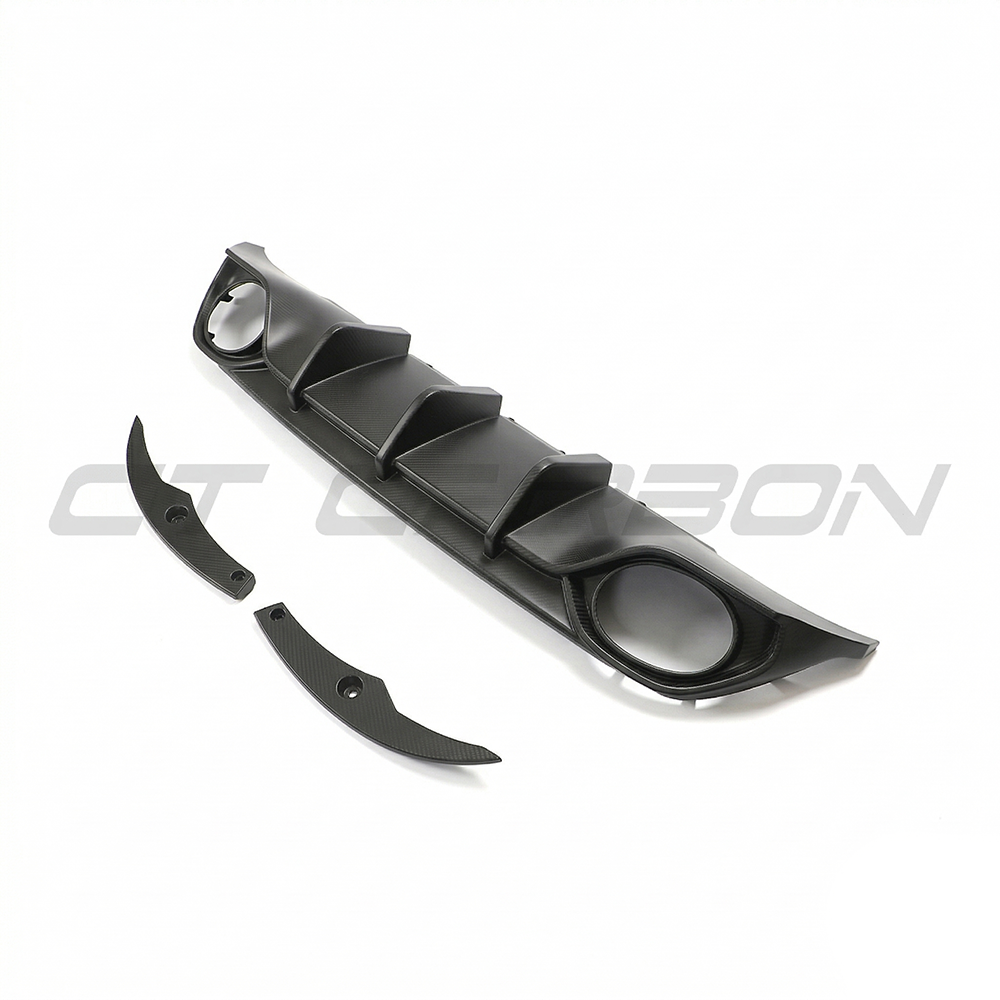 Audi RS3 8Y 2022-2024 Sportback Matte Carbon Fibre Diffuser - V1 - CT Design - view 3