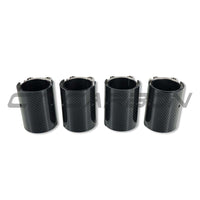 BMW M2/M3/M4/M5 F10/F80/F82/F83/F87 Carbon Fibre Exhaust Tips - Black X4 - view 3