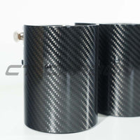 BMW M2/M3/M4/M5 F10/F80/F82/F83/F87 Carbon Fibre Exhaust Tips - Black X4 - view 7