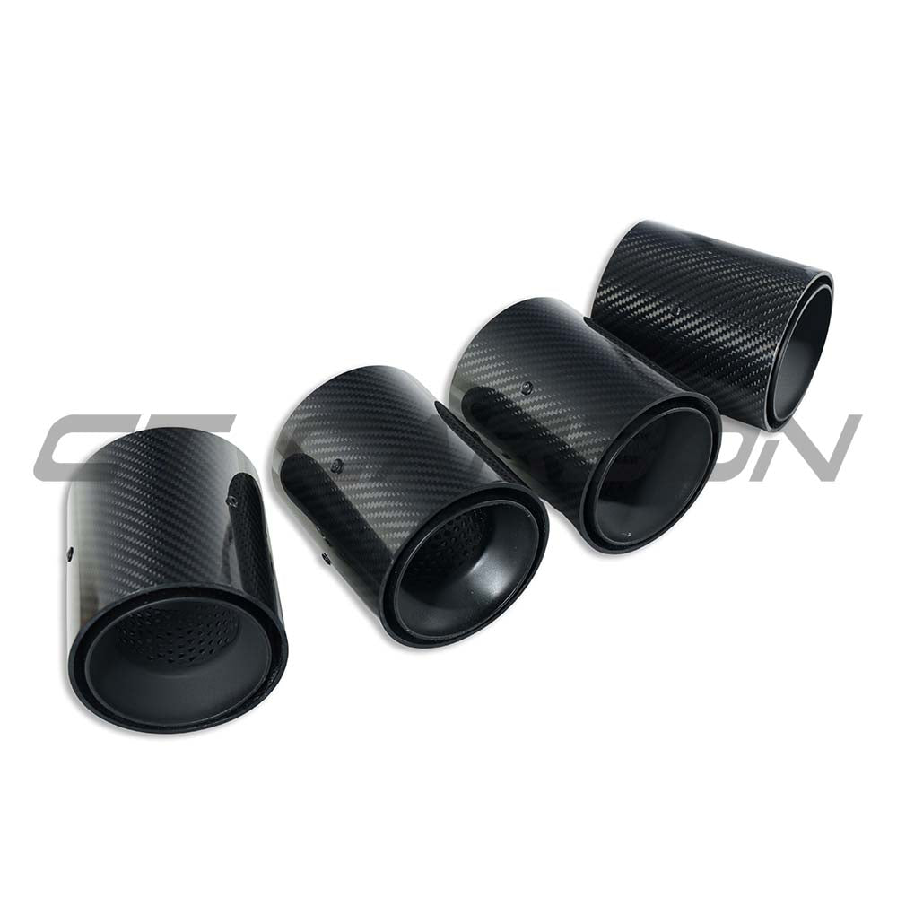 BMW M2, M3, M4 G87/G80/G81/G82/G83 Carbon Exhaust Tips - Black Straight Cut (set Of 4) - view 5