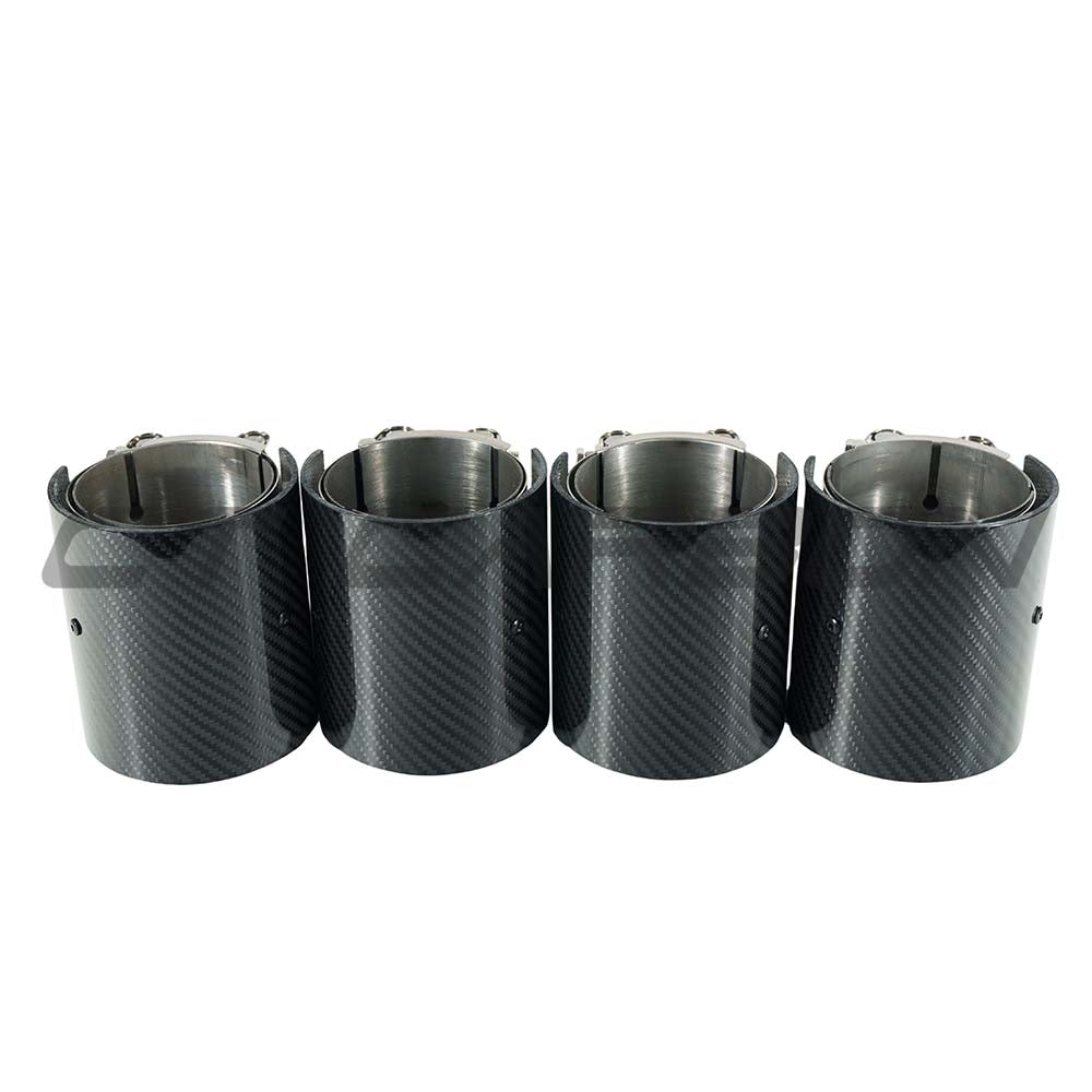 BMW M2, M3, M4 G87/G80/G81/G82/G83 Carbon Exhaust Tips - Chrome Straight Cut (set Of 4) - view 3