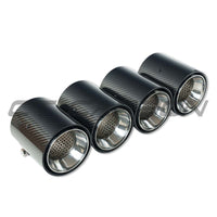 BMW M2, M3, M4 G87/G80/G81/G82/G83 Carbon Exhaust Tips - Chrome Straight Cut (set Of 4) - view 5