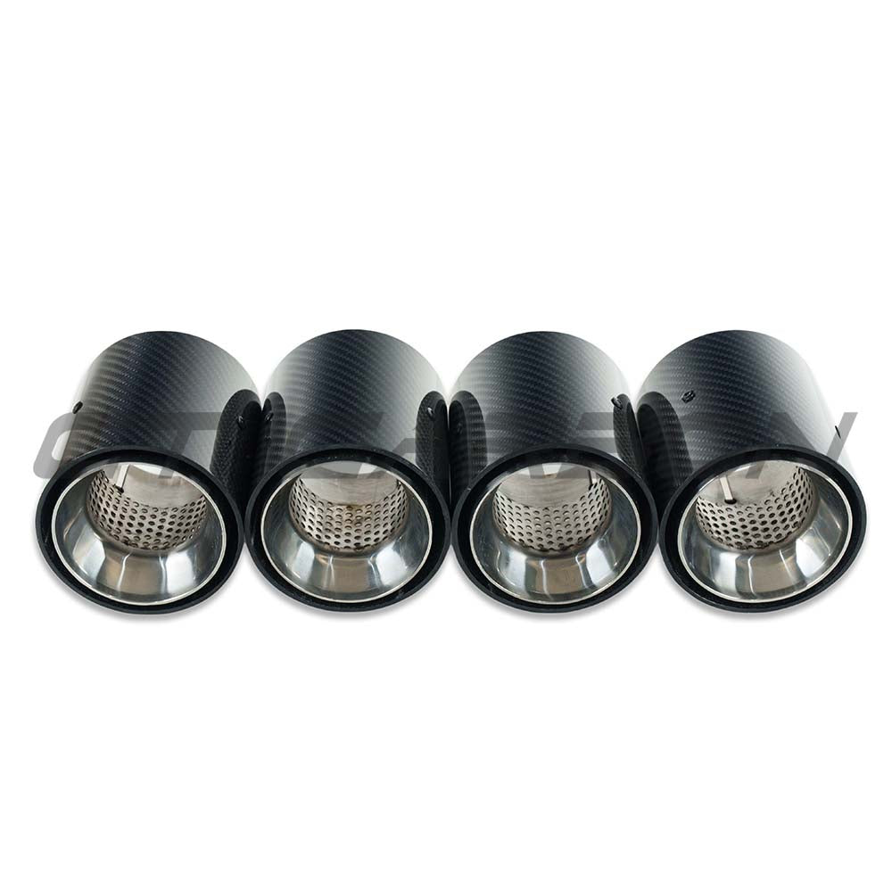 BMW M2, M3, M4 G87/G80/G81/G82/G83 Carbon Exhaust Tips - Chrome Straight Cut (set Of 4) - view 2