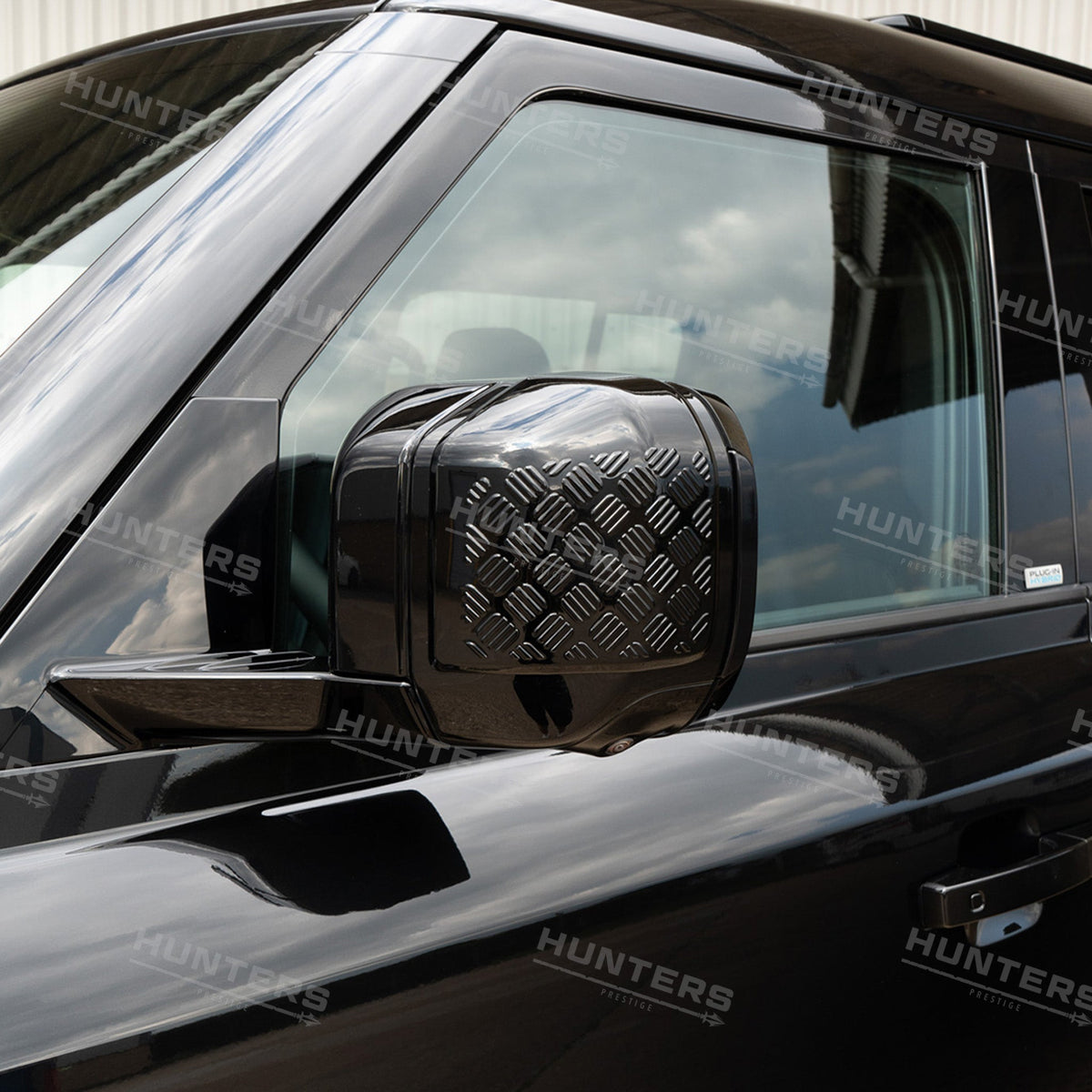 Defender L663 Chequer Plate Wing Mirror Covers - view 3