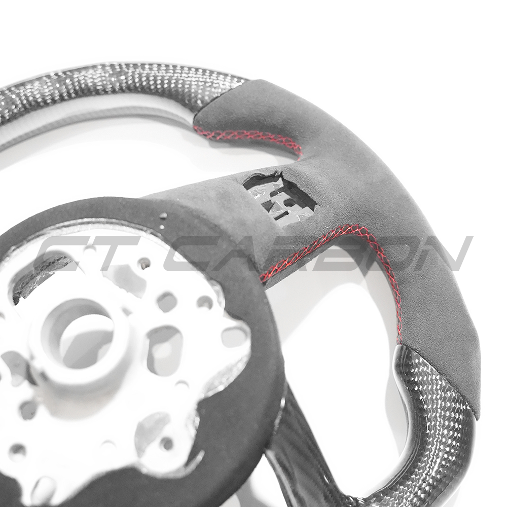 Audi B9 & 8V 2016-2024 Carbon Fibre / Alcantara Flat Bottom Custom Steering Wheel - view 2