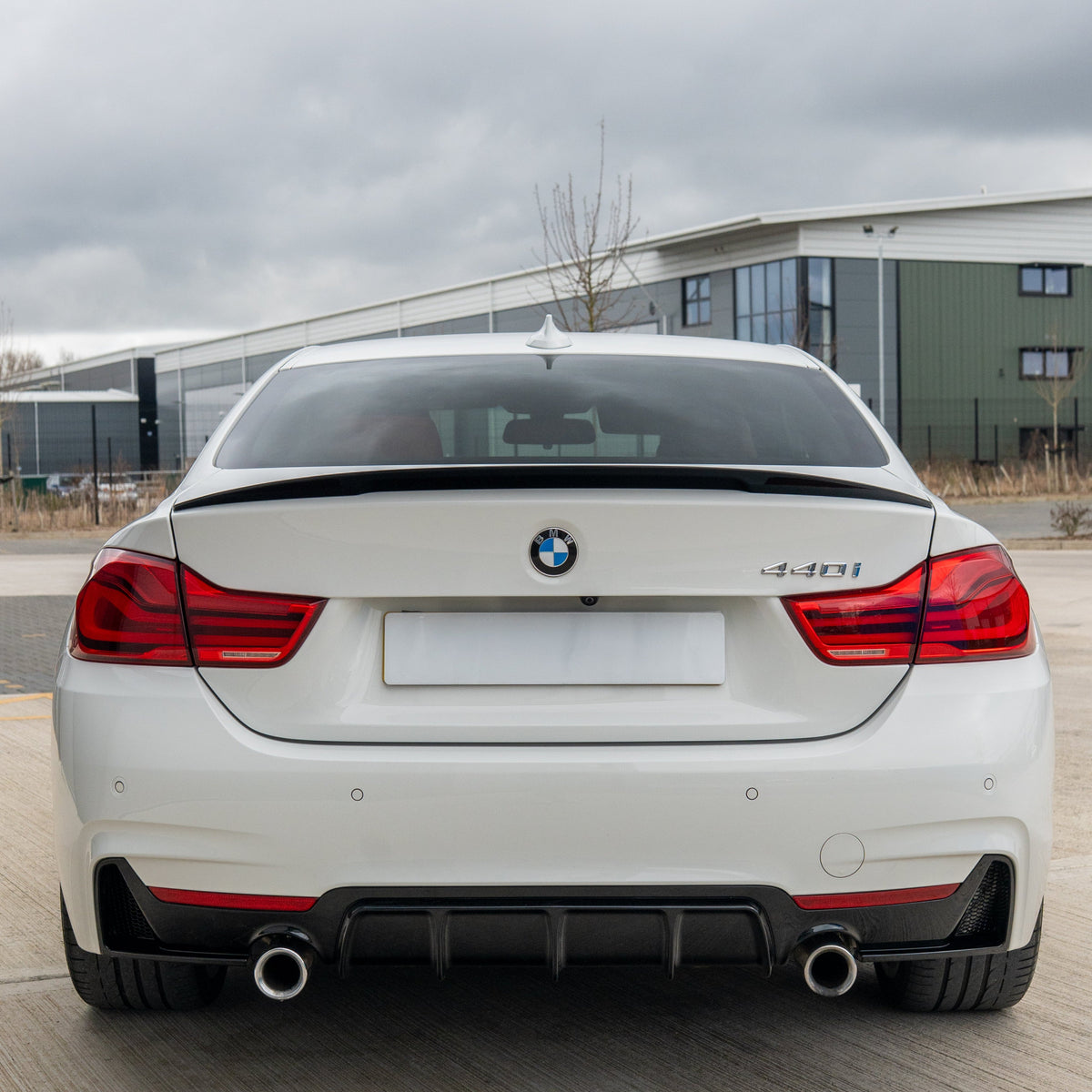 BMW 4 Series F32/F33/F36 Gloss Black Dual Exit Exhaust Diffuser - V2 - view 3