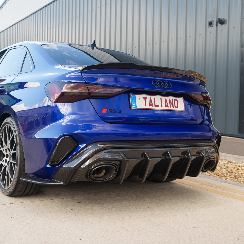 Audi RS3 8Y 2025+ Saloon Carbon Fibre Diffuser - V1 - CT Design - view 2