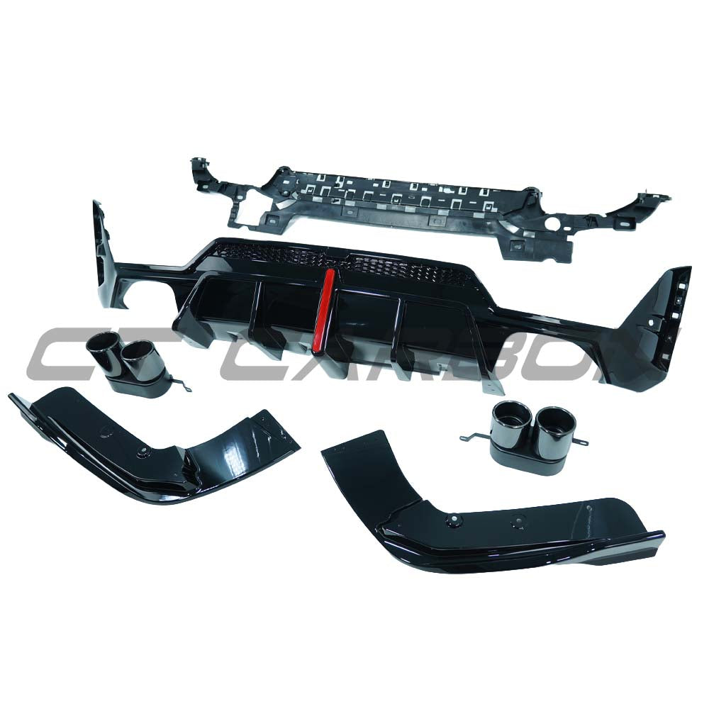 BMW 3 Series G20/G21 Gloss Black LCI Diffuser (round Tips) - view 2