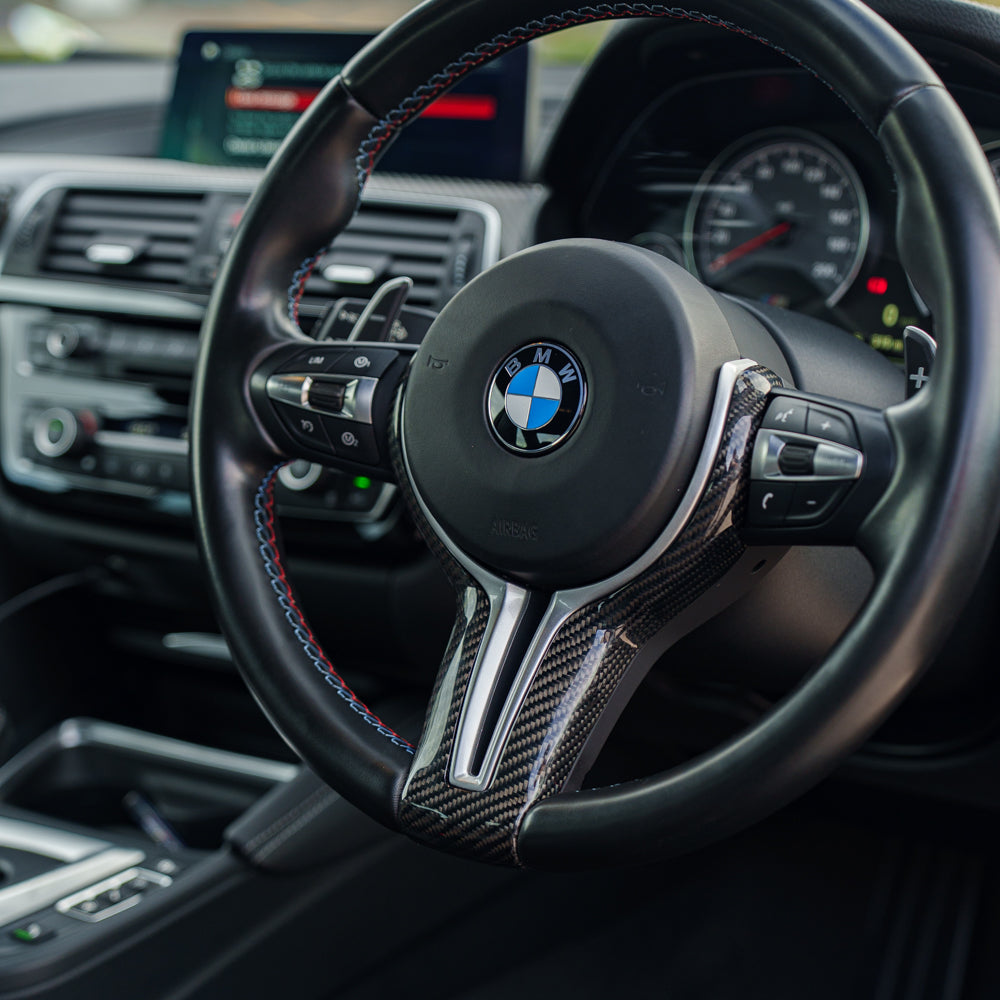 BMW Fxx M Car Carbon Fibre Steering Wheel Trim - view 2