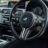 BMW Fxx M Car Carbon Fibre Steering Wheel Trim - view 2