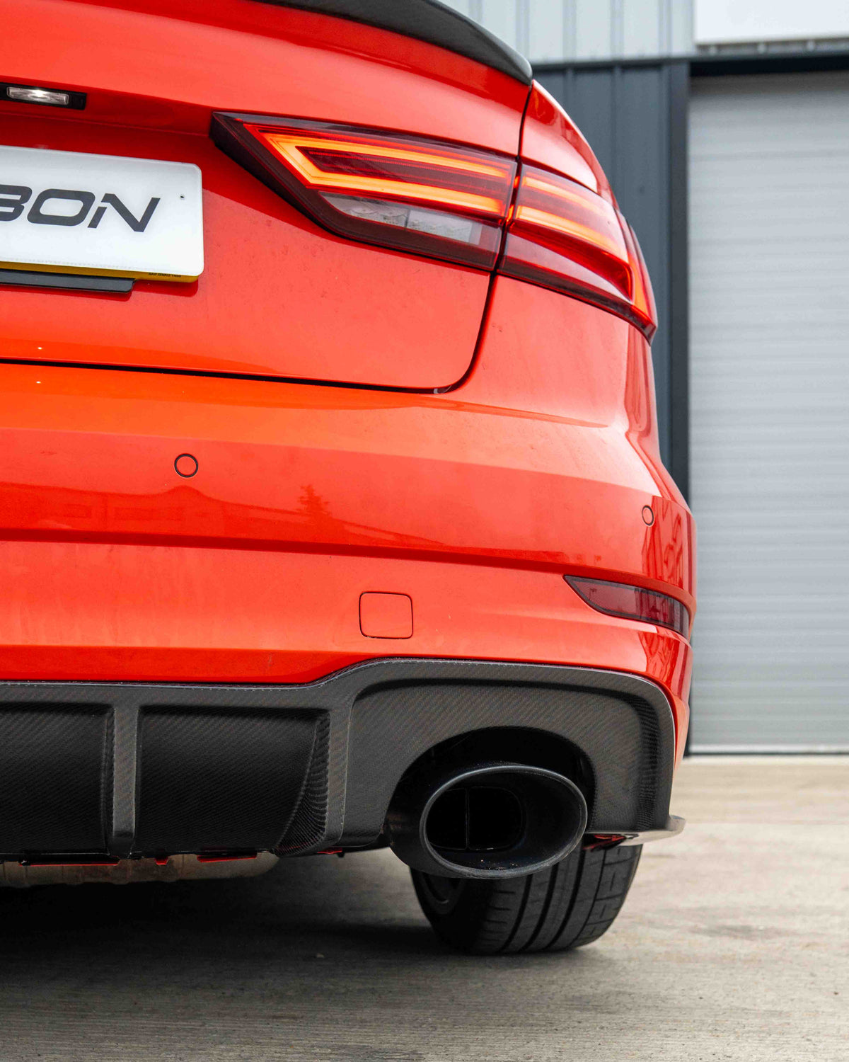 Audi RS3 8V Saloon Rear Carbon Diffuser With Dtm Light - view 11