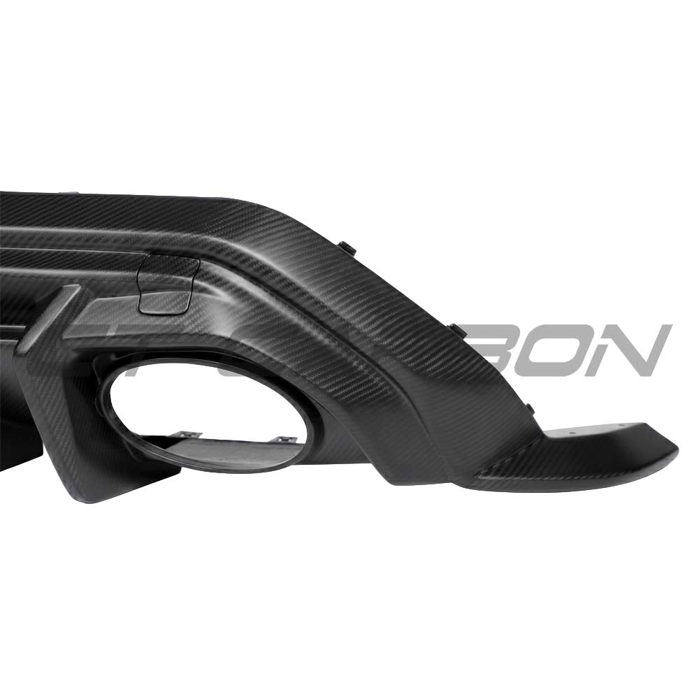 Audi RS3 8Y Sportback 2025+ Matte Carbon Fibre Rear Diffuser - V1 - CT Design - view 3