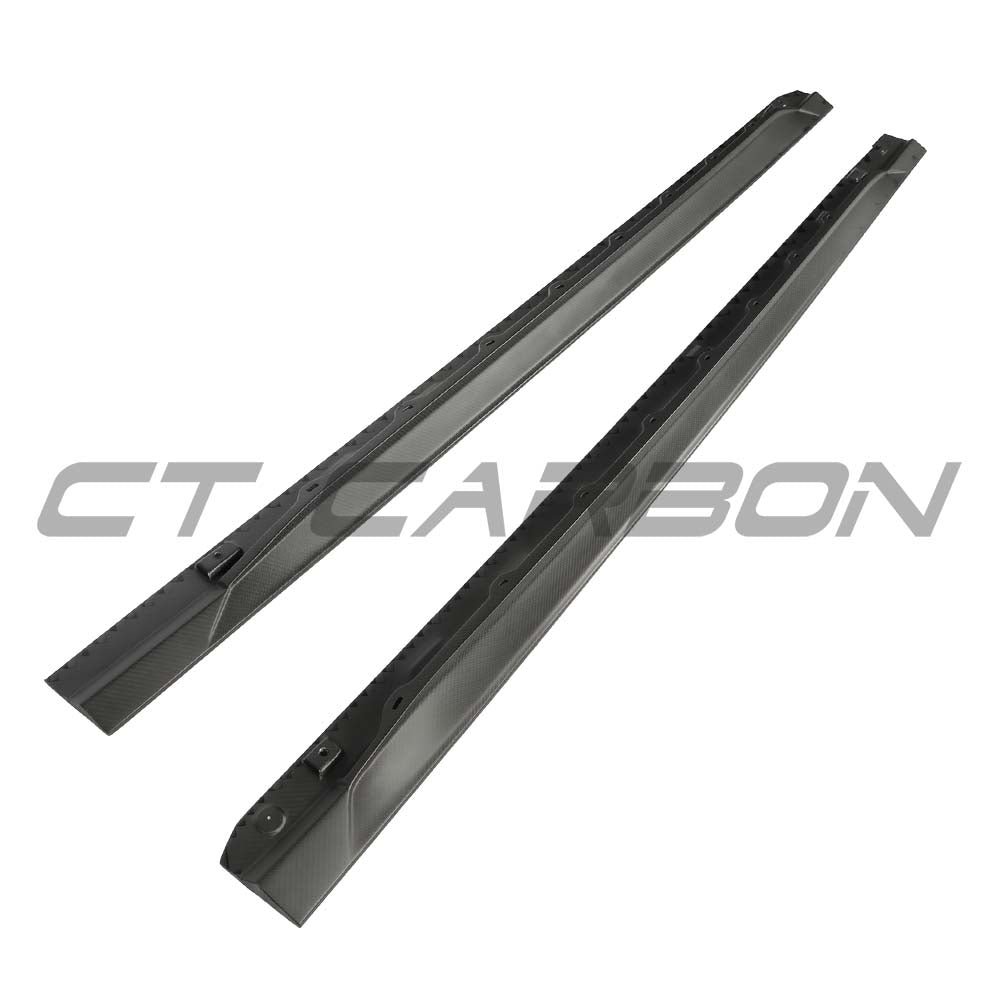 Audi RS3 8Y 2022+ Matte Carbon Fibre Side Skirts - CT Design V2 - view 5