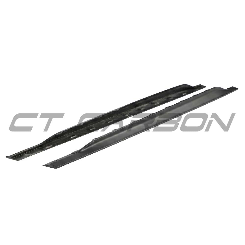 Audi RS3 8Y 2022+ Matte Carbon Fibre Side Skirts - CT Design V2 - view 3