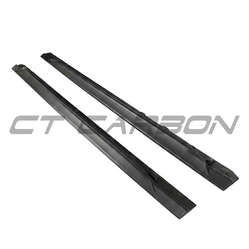 Audi RS3 8Y 2022+ Matte Carbon Fibre Side Skirts - CT Design V2 - view 2