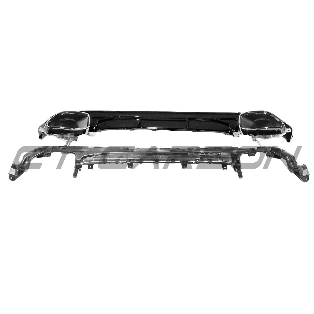 BMW G22/G23 4 Series 2020-2024 Pre-lci Gloss Black Diffuser And Tips - V1 - view 2