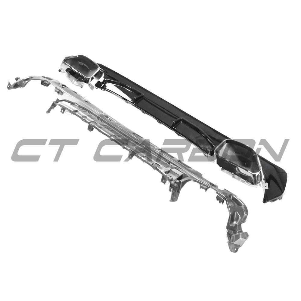 BMW G22/G23 4 Series 2020-2024 Pre-lci Gloss Black Diffuser And Tips - V1 - view 3
