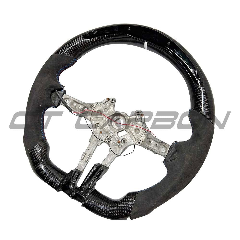 BMW Fxx Alcantara/carbon Fibre/led Flat Bottom Steering Wheel - view 2