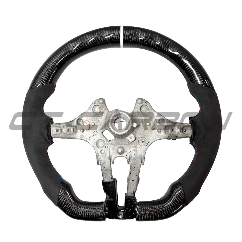 BMW Fxx Alcantara/carbon Fibre/led Flat Bottom Steering Wheel - view 4