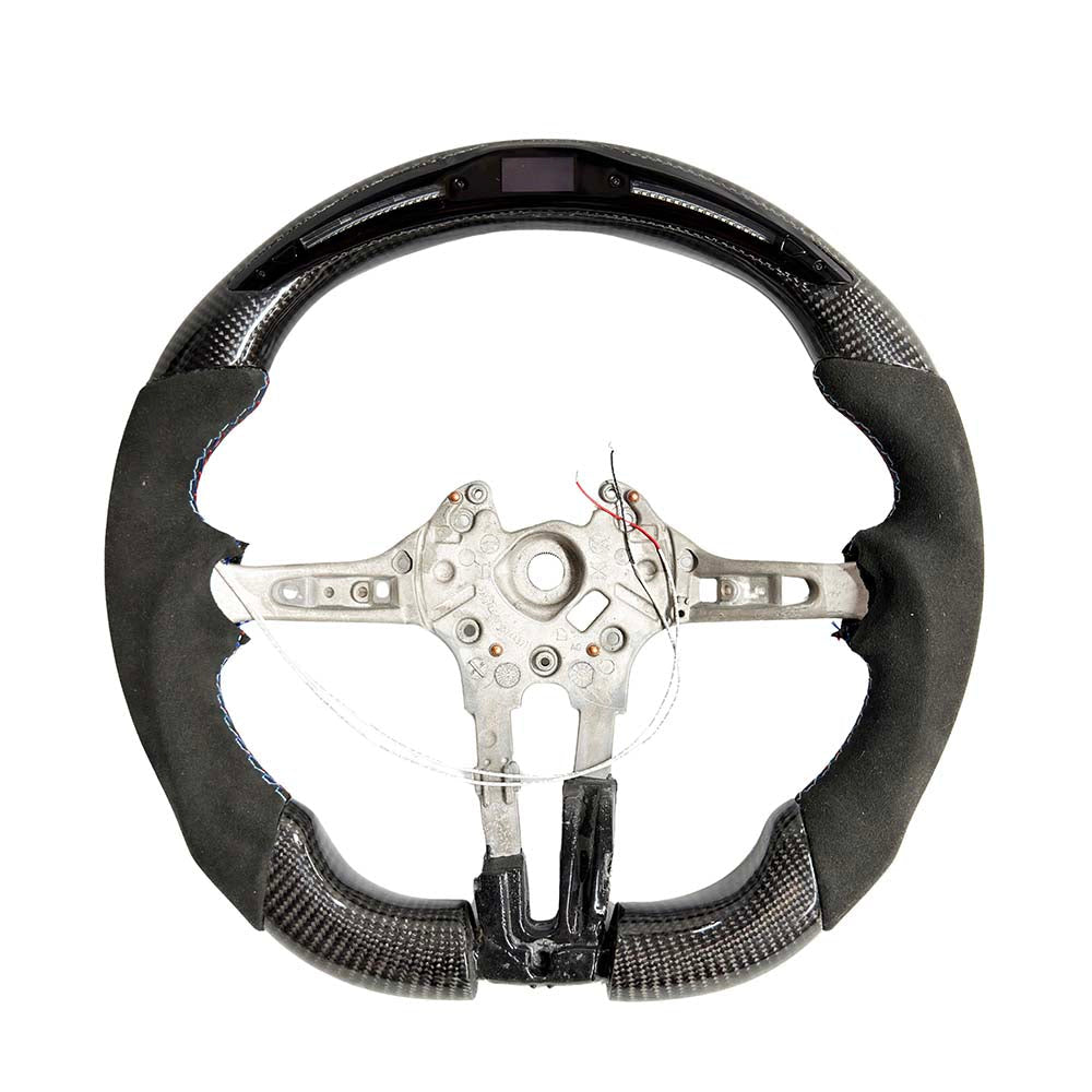 BMW Fxx Alcantara/carbon Fibre/led Flat Bottom Steering Wheel With Acc