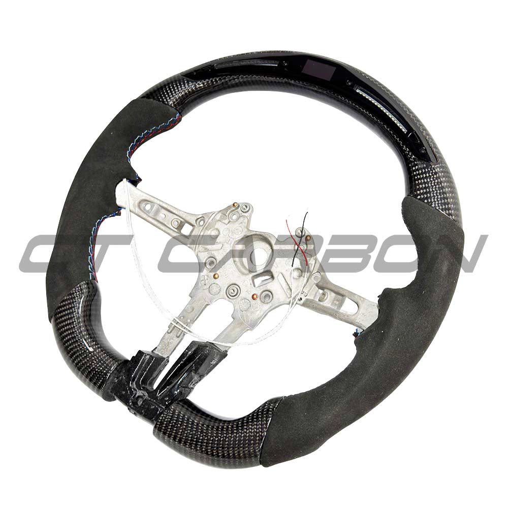 BMW Fxx Alcantara/carbon Fibre/led Flat Bottom Steering Wheel With Acc - view 3