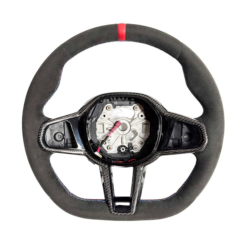 BMW Gxx Alcantara Flat Bottom Steering Wheel With Heating & Carbon Fibre Trim