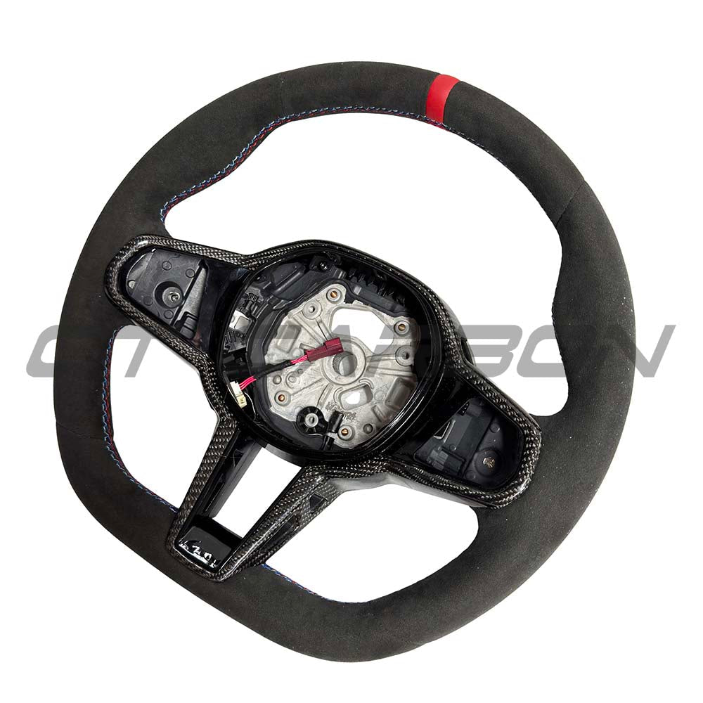 BMW Gxx Alcantara Flat Bottom Steering Wheel With Heating & Carbon Fibre Trim - view 3