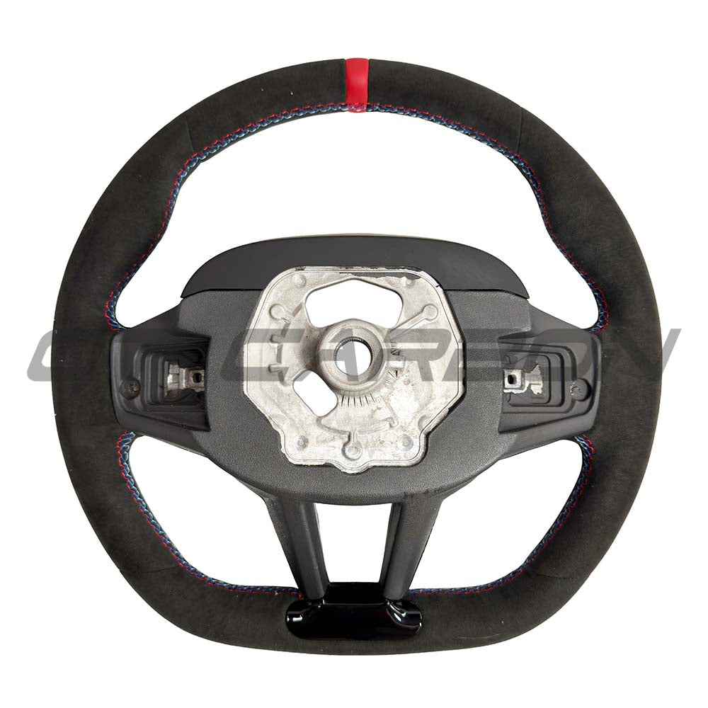 BMW Gxx Alcantara Flat Bottom Steering Wheel With Heating & Carbon Fibre Trim - view 4