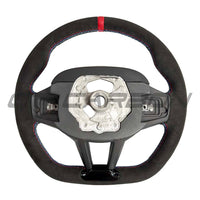 BMW Gxx Alcantara Flat Bottom Steering Wheel With Heating & Carbon Fibre Trim - view 4