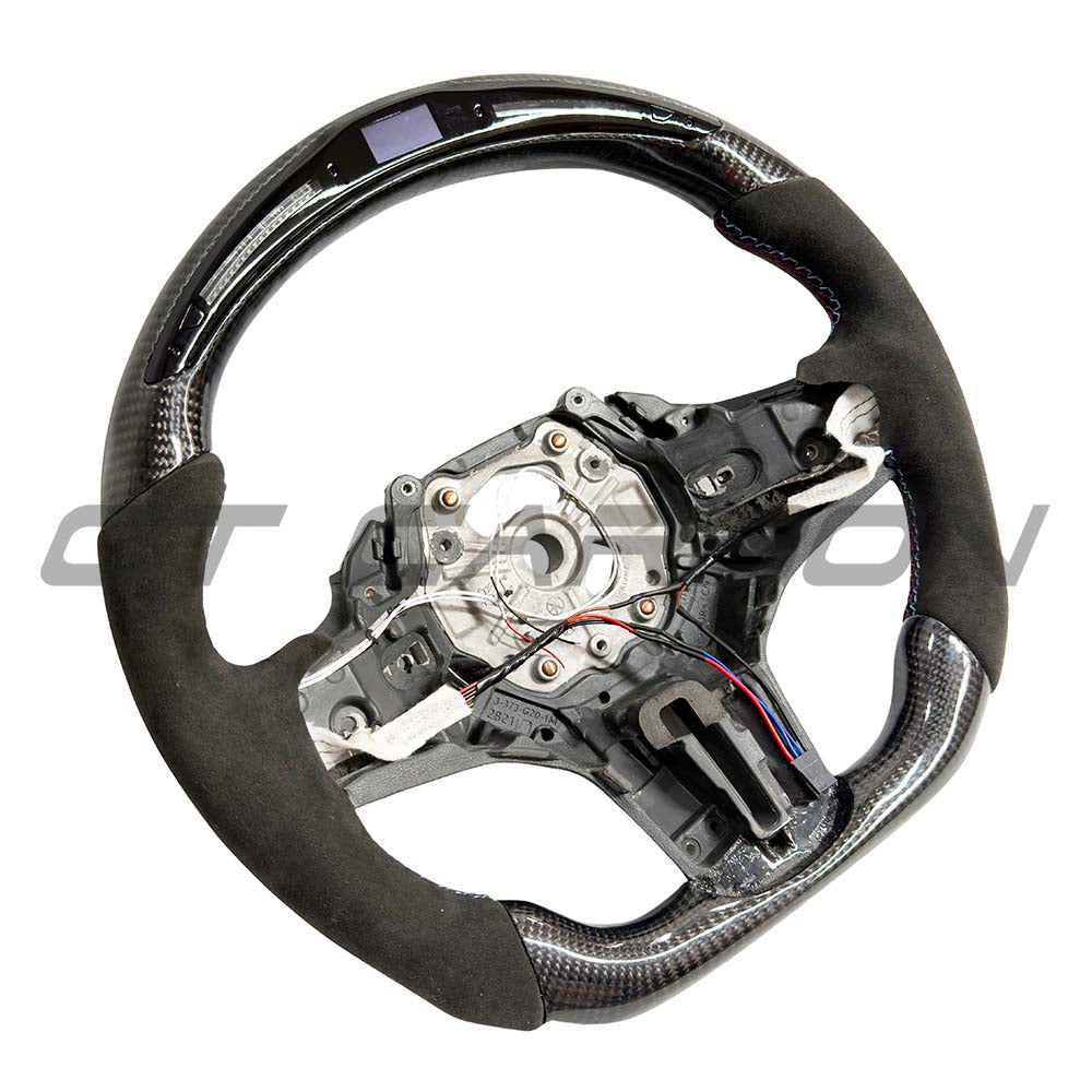 BMW Gxx Alcantara/carbon Fibre/led Flat Bottom Steering Wheel - view 2