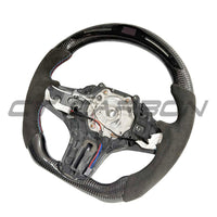 BMW Gxx Alcantara/carbon Fibre/led Flat Bottom Steering Wheel - view 3