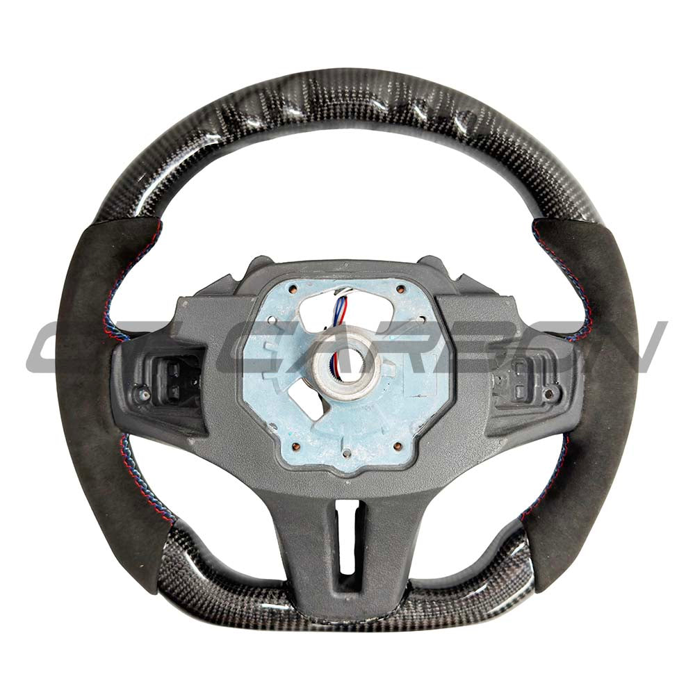 BMW Gxx Alcantara/carbon Fibre/led Flat Bottom Steering Wheel - view 4
