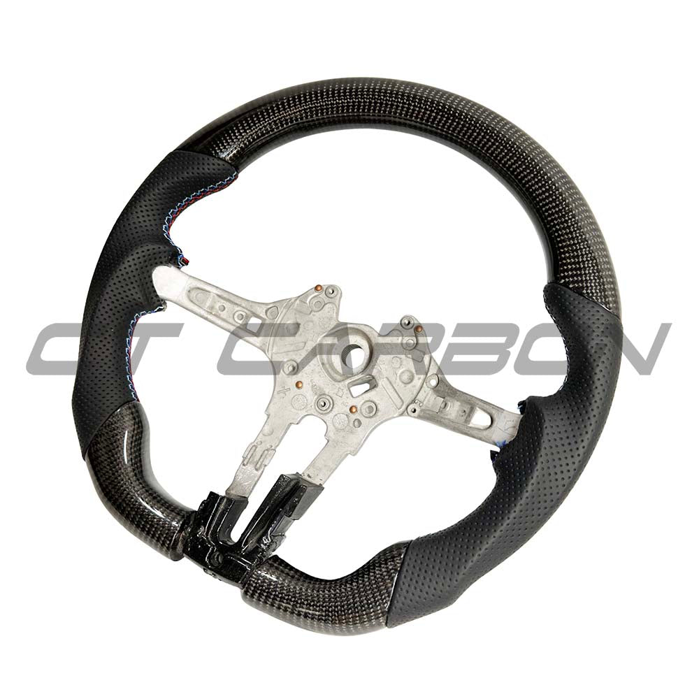BMW Fxx Carbon Fibre / Leather Flat Bottom Steering Wheel - view 3