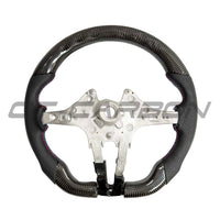BMW Fxx Carbon Fibre / Leather Flat Bottom Steering Wheel - view 4