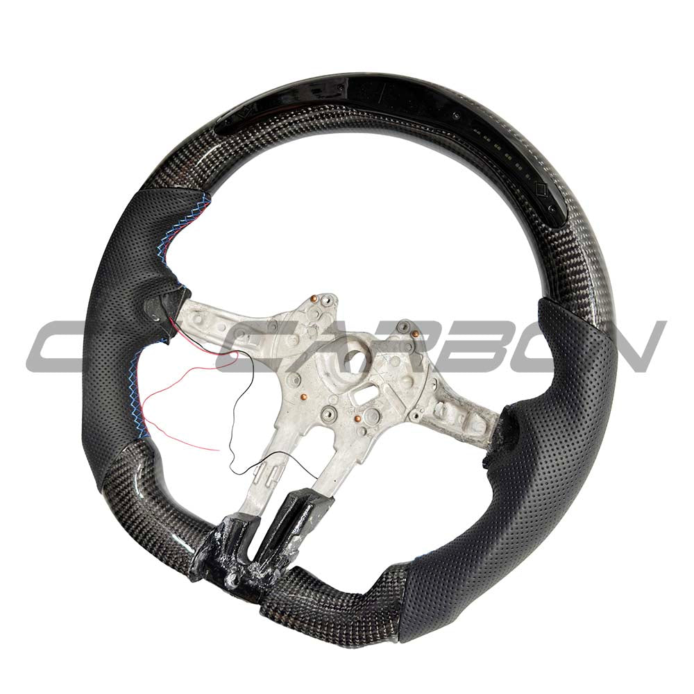 BMW Fxx Carbon Fibre/leather/led Flat Bottom Steering Wheel - view 3