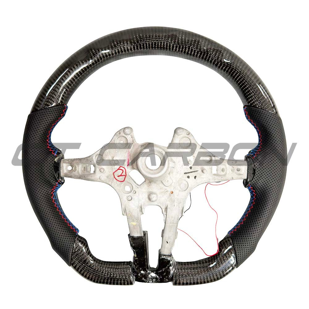 BMW Fxx Carbon Fibre/leather/led Flat Bottom Steering Wheel - view 4