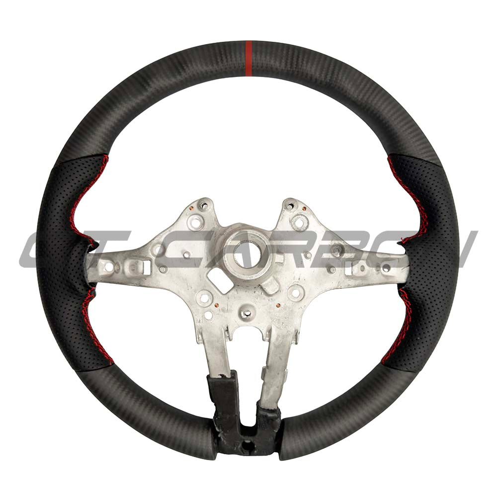 BMW Fxx Matte Carbon Fibre & Leather Steering Wheel - view 4