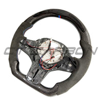 BMW Gxx Alcantara/carbon Fibre Flat Bottom Steering Wheel With Heating & Led - view 3