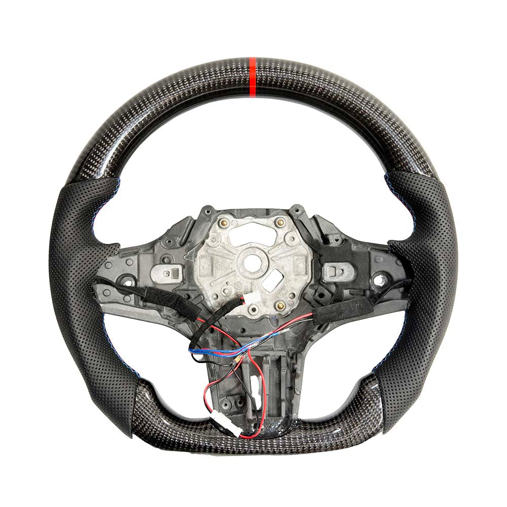 BMW Gxx Carbon Fibre/leather Flat Bottom Steering Wheel With Heating