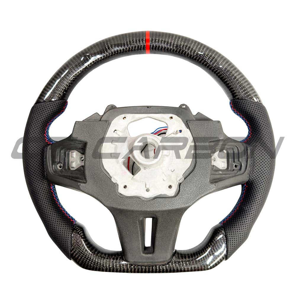 BMW Gxx Carbon Fibre/leather Flat Bottom Steering Wheel With Heating - view 4