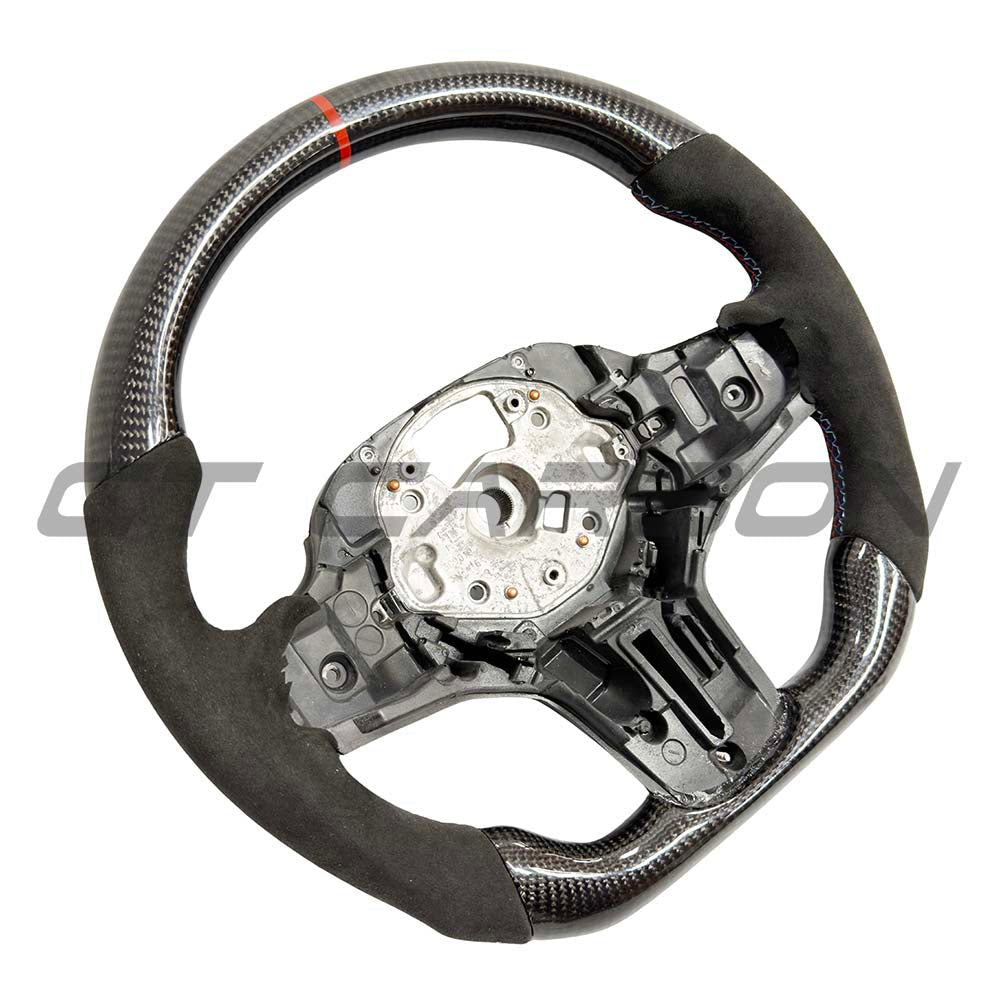 BMW Gxx Alcantara/carbon Fibre Flat Bottom Steering Wheel - V1 - view 2