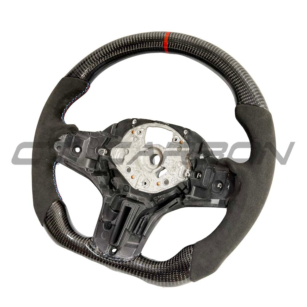 BMW Gxx Alcantara/carbon Fibre Flat Bottom Steering Wheel - V1 - view 3