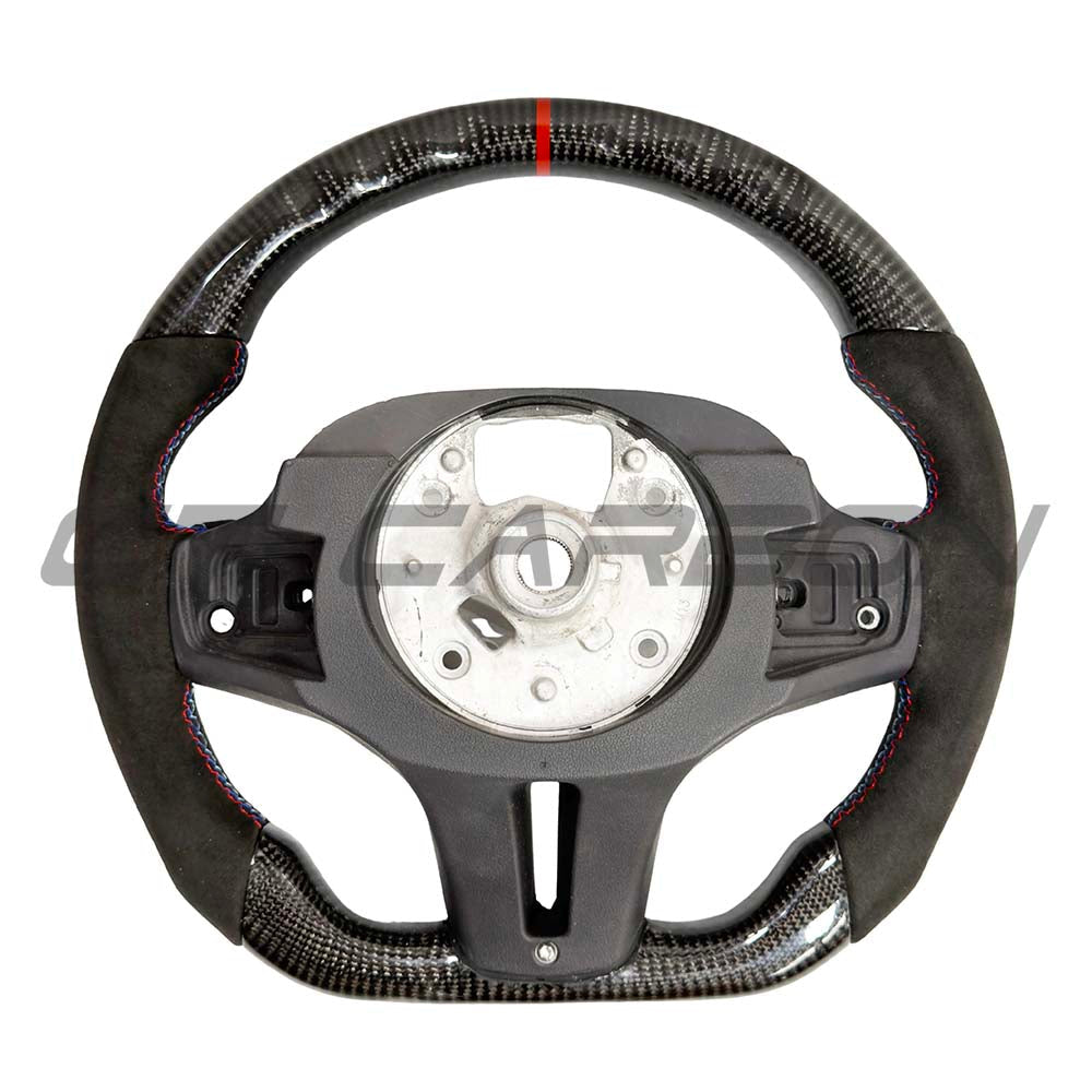 BMW Gxx Alcantara/carbon Fibre Flat Bottom Steering Wheel - V1 - view 4