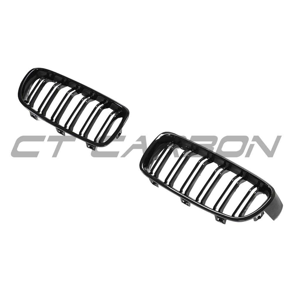 BMW F30/F31 3 Series Black Double Slat Grilles - view 3