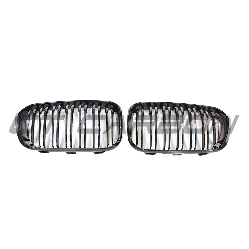 BMW F20 1 Series LCI Double Slat Gloss Black Grilles - view 3