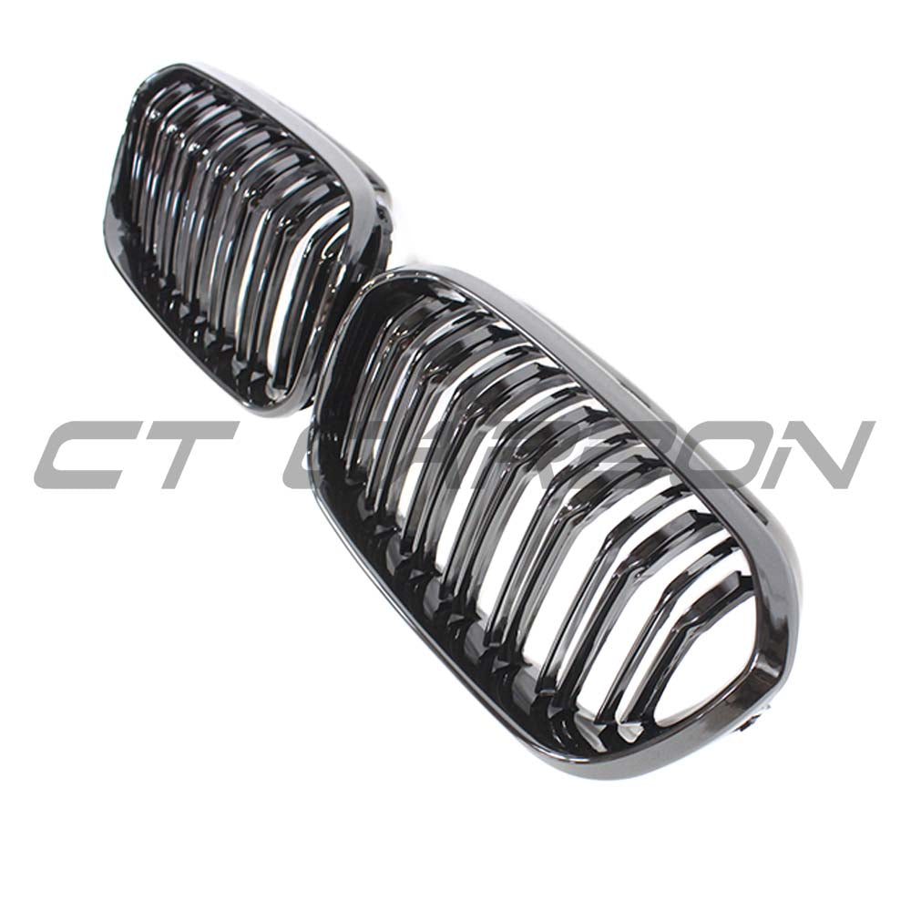 BMW F20 1 Series LCI Double Slat Gloss Black Grilles - view 6