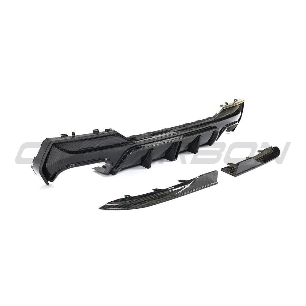 BMW G22/G23 4 Series 2020-2024 Pre-lci Quad Tip Carbon Fibre Diffuser - V2 - view 12