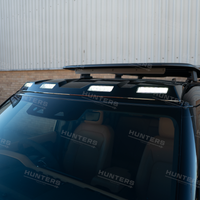 Defender L663 Hunters Gloss Black Slimline Roof Light Pod Kit - view 2