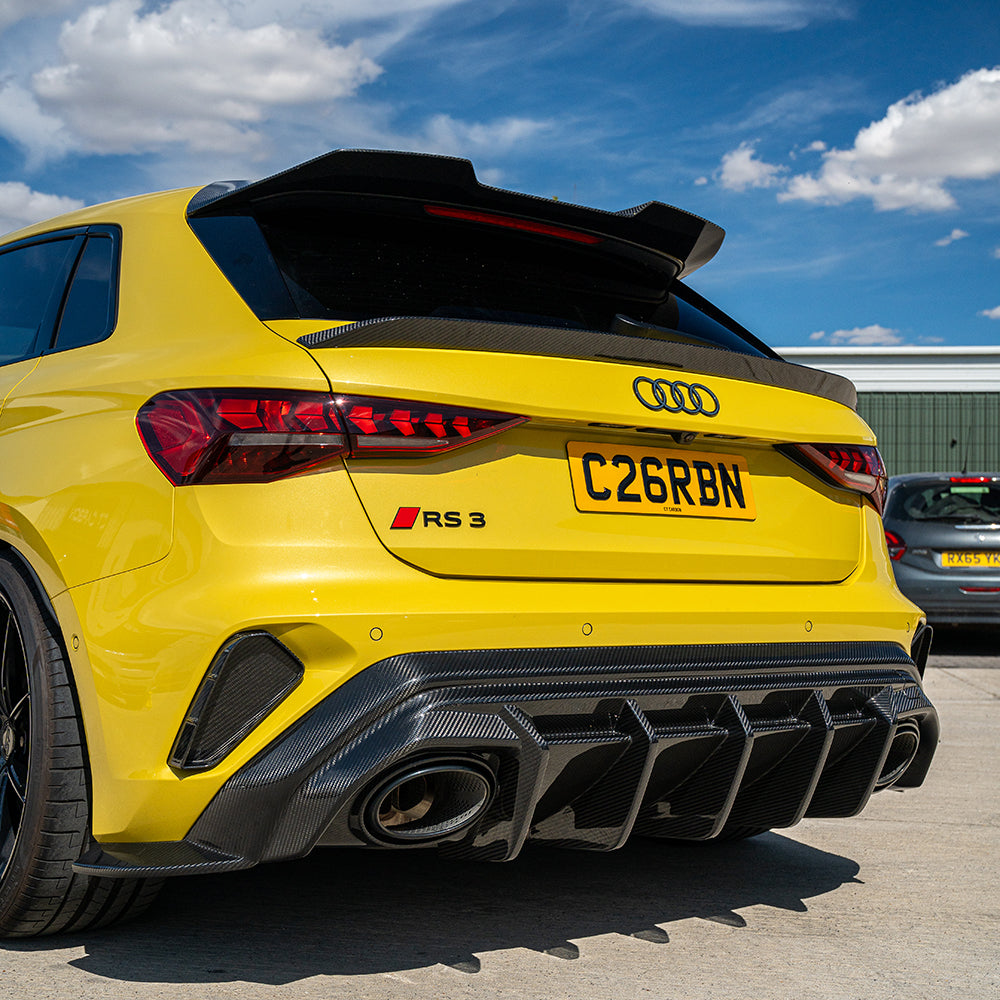Audi RS3 8Y Sportback 2025+ Carbon Fibre Rear Diffuser - V1 - CT Design - view 3
