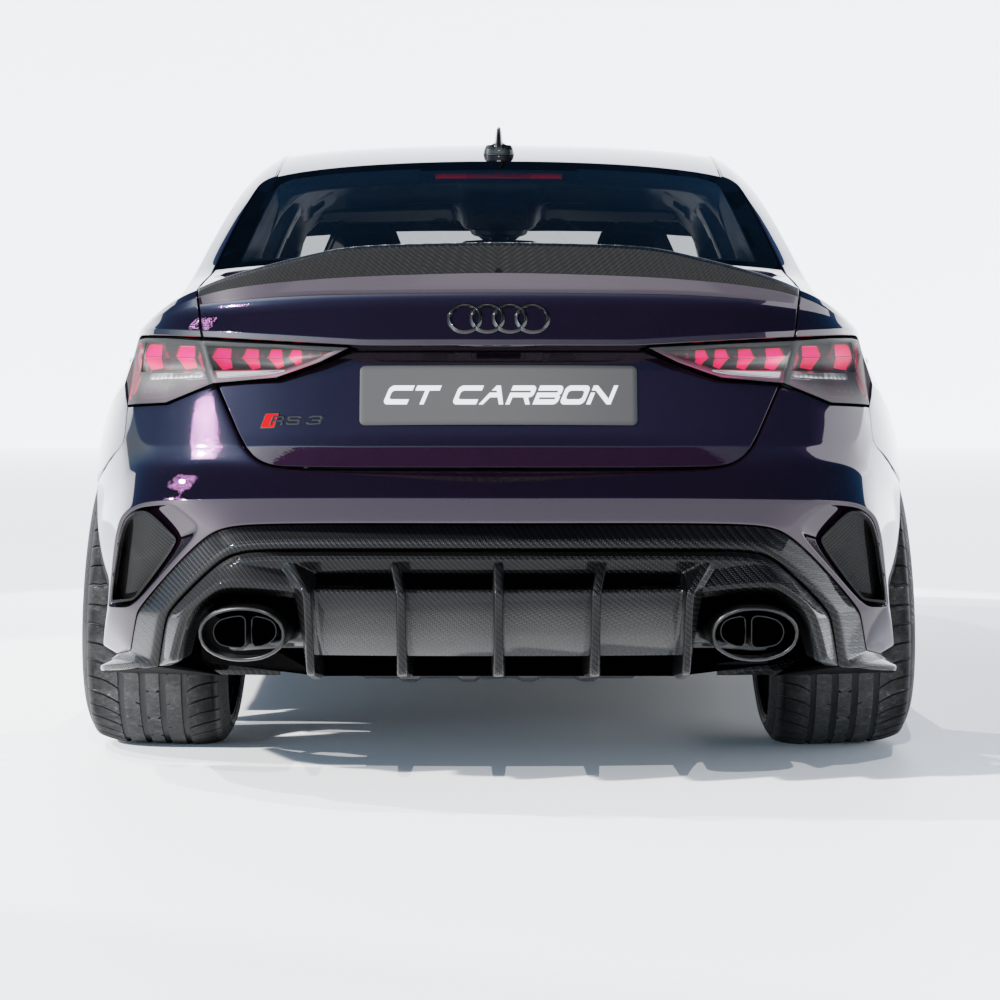 Audi RS3 8Y 2025+ Saloon Carbon Fibre Diffuser - V1 - CT Design - view 8
